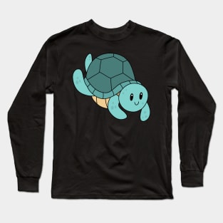 Swimming Sea Turtle Long Sleeve T-Shirt